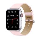 38/40/41mm & 42mm (Series 10 Only) Pink Waloo Leather Grain Band For Apple Watch Series 10/9/8/7/6/5/4/3/2/1/SE/Ultra