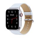 38/40/41mm & 42mm (Series 10 Only) White Waloo Leather Grain Band For Apple Watch Series 10/9/8/7/6/5/4/3/2/1/SE/Ultra