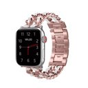 38/40/41mm & 42mm (Series 10 Only) Rose Gold/White Waloo Leather Looped Band For Apple Watch Series 10/9/8/7/6/5/4/3/2/1/SE/Ultra