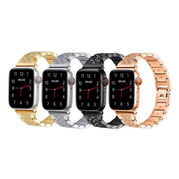 Waloo Rhinestone Pattern Band For Apple Watch Series 10/9/8/7/6/5/4/3/2/1/SE/Ultra