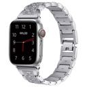 38/40/41mm & 42mm (Series 10 Only) Silver Waloo Rhinestone Pattern Band For Apple Watch Series 10/9/8/7/6/5/4/3/2/1/SE/Ultra