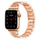 38/40/41mm & 42mm (Series 10 Only) Rose Gold Waloo Rhinestone Pattern Band For Apple Watch Series 10/9/8/7/6/5/4/3/2/1/SE/Ultra