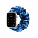 38/40/41mm & 42mm (Series 10 Only) Camo Blue Waloo Scrunchie Band For Apple Watch Series 10/9/8/7/6/5/4/3/2/1/SE/Ultra