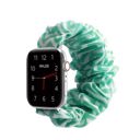 38/40/41mm & 42mm (Series 10 Only) Zig Zag Aqua Waloo Scrunchie Band For Apple Watch Series 10/9/8/7/6/5/4/3/2/1/SE/Ultra