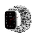 38/40/41mm & 42mm (Series 10 Only) Checkered Black Waloo Scrunchie Band For Apple Watch Series 10/9/8/7/6/5/4/3/2/1/SE/Ultra