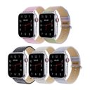  Waloo Shiny Brilliance Leather Band For Apple Watch Series 10/9/8/7/6/5/4/3/2/1/SE/Ultra