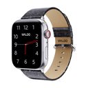 44/45/46/49mm & 42mm (Series 1-3 Only) Black Waloo Shiny Brilliance Leather Band For Apple Watch Series 10/9/8/7/6/5/4/3/2/1/SE/Ultra