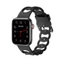 38/40/41mm & 42mm (Series 10 Only) Black Waloo Silicone Link Looped Band For Apple Watch Series 10/9/8/7/6/5/4/3/2/1/SE/Ultra