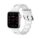 38/40/41mm & 42mm (Series 10 Only) White Waloo Silicone Link Looped Band For Apple Watch Series 10/9/8/7/6/5/4/3/2/1/SE/Ultra