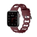 38/40/41mm & 42mm (Series 10 Only) Burgundy Waloo Silicone Link Looped Band For Apple Watch Series 10/9/8/7/6/5/4/3/2/1/SE/Ultra