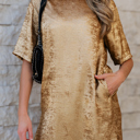  HIDDEN GEMS | Modern Day Glam Metallic Dress