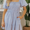  HIDDEN GEMS | Enchantingly Sweet Stripe Babydoll Dress