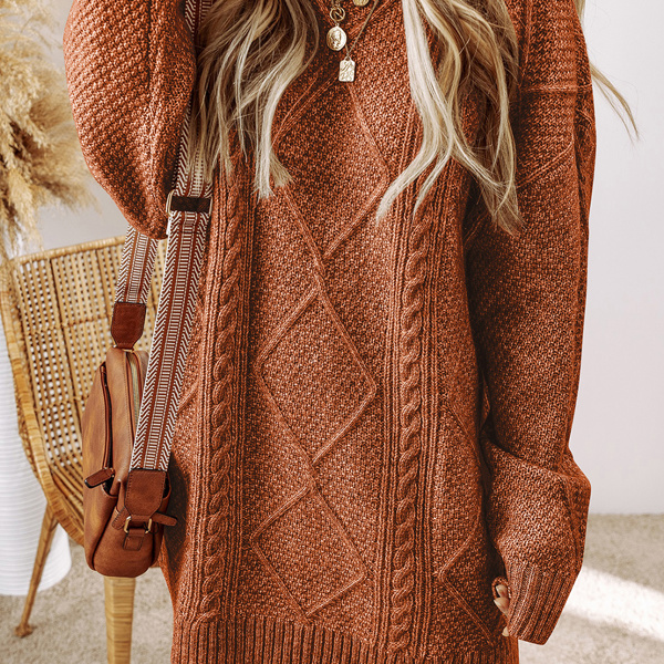 Cozy Cable Knit Sweater Dress | Jane.com