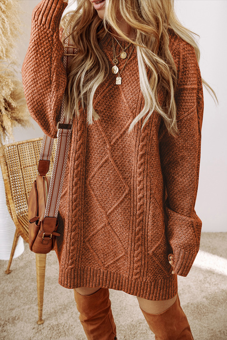 HIDDEN GEMS | Cozy Cable Knit Sweater Dress