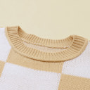  HIDDEN GEMS | Checker Bishop Sleeve Sweater