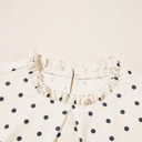  HIDDEN GEMS | Polka Dot Frilled Collar Blouse