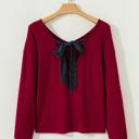  HIDDEN GEMS | Bow Tie Back Long Sleeve Top