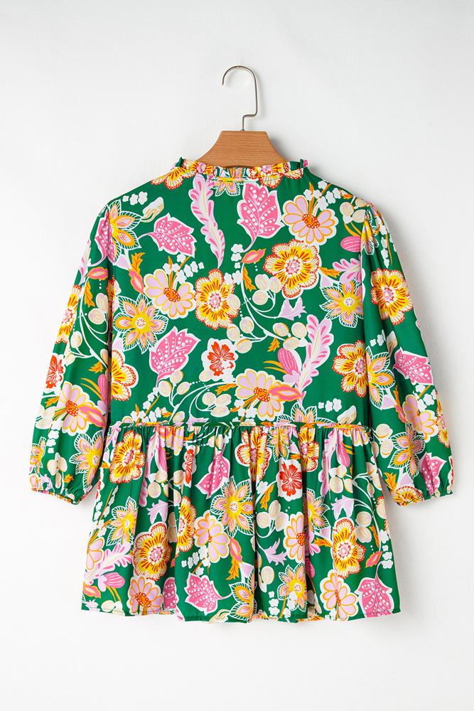 The Juliet Floral Shirred Blouse