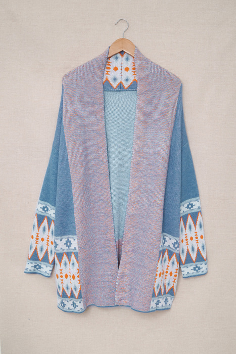 HIDDEN GEMS | Aztec Geometric Open Front Cardigan