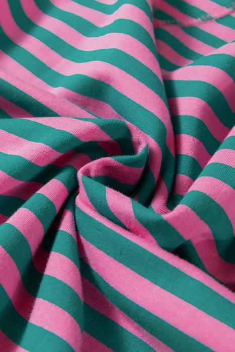 HIDDEN GEMS | Stripe Contrast Trim Sweatshirt