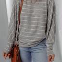  HIDDEN GEMS | Stripe Dolman Sleeve Drop Shoulder Top