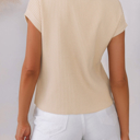  HIDDEN GEMS | Ribbed Knit Short Sleeve Sweater