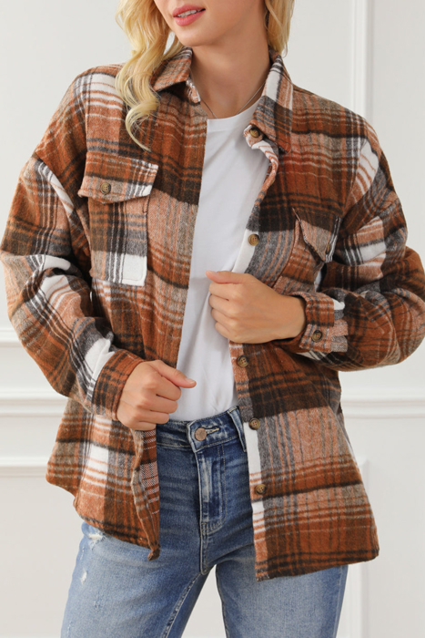 HIDDEN GEMS | Plaid Flap Pocket Shacket