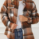  HIDDEN GEMS | Plaid Flap Pocket Shacket
