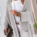 Gray Small HIDDEN GEMS | Solid Open Front Cardigan