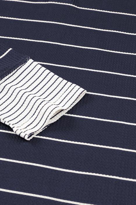 HIDDEN GEMS | Stripe Waffle Knit Buttoned Henley Top