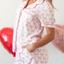  HIDDEN GEMS | Bow Top and Shorts Pajama Set