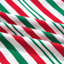  HIDDEN GEMS | Christmas Stripe Velvet Bow Pajama Set