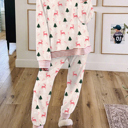  HIDDEN GEMS | Christmas Tree Stripe Contrast Pajama Set