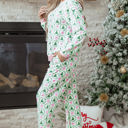  HIDDEN GEMS | Christmas Tree Stripe Contrast Pajama Set