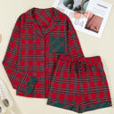  HIDDEN GEMS | Christmas Plaid Patchwork Pajama Set