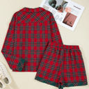  HIDDEN GEMS | Christmas Plaid Patchwork Pajama Set