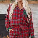 HIDDEN GEMS | Christmas Plaid Patchwork Pajama Set