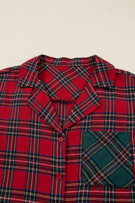 HIDDEN GEMS | Christmas Plaid Patchwork Pajama Set