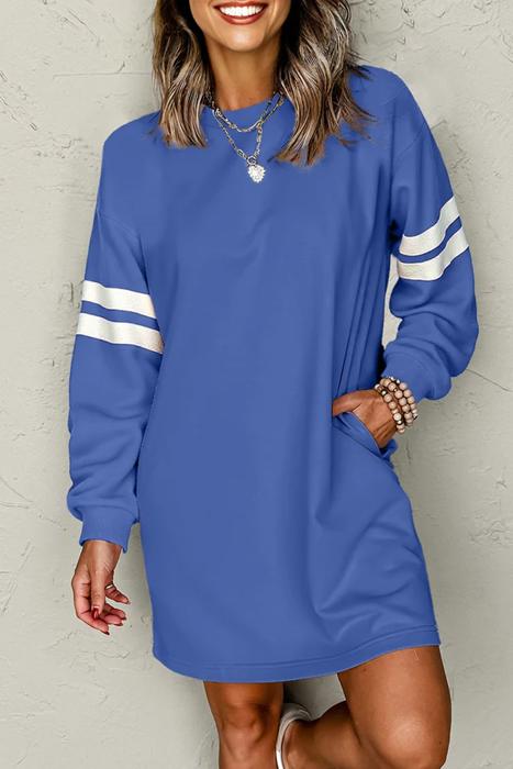HIDDEN GEMS | Varsity Stripe Sweatshirt Dress