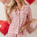 Red Small Valentine Cutie Bow Tie PJ Set