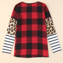  HIDDEN GEMS | Colorblock Plaid Long Sleeve Top