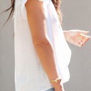  SALE! Pleated Flutter Sleeve V Neck Blouse