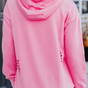  HIDDEN GEMS | Solid Ripped Hooded Sweatshirt