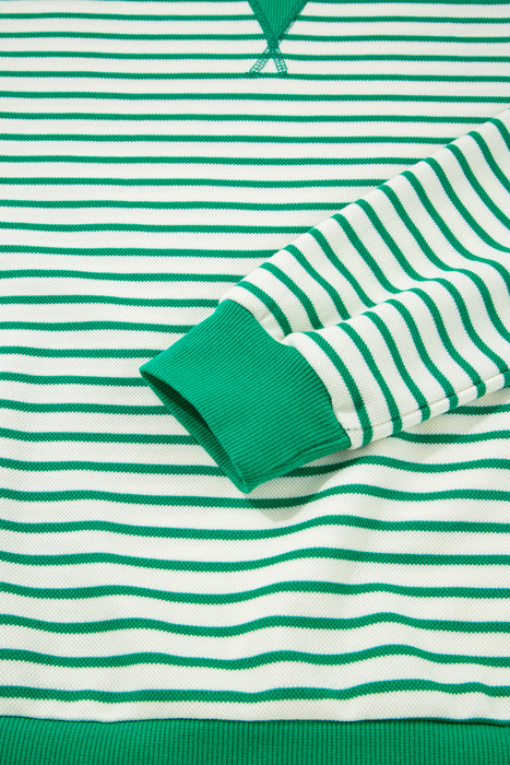 HIDDEN GEMS | Stripe Patchwork Long Sleeve Top