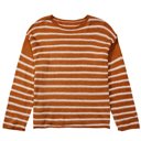 Brown Stripe Large HIDDEN GEMS Sporty Stripe Sweater