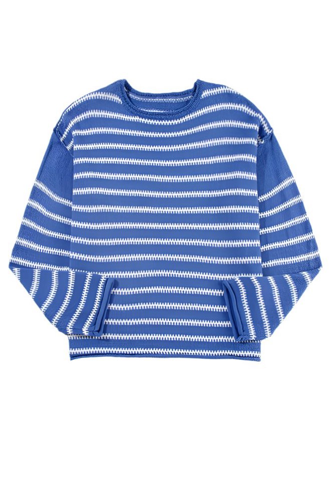 HIDDEN GEMS Sporty Stripe Sweater