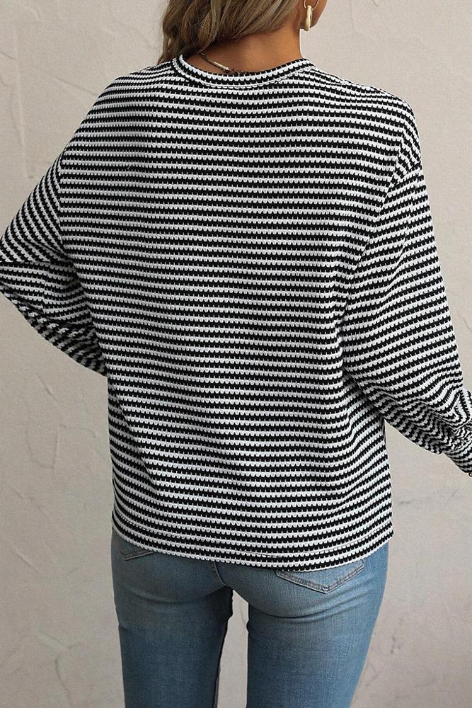 HIDDEN GEMS Everyday Stripe Long Sleeve Top