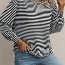 Black Stripe Small HIDDEN GEMS Everyday Stripe Long Sleeve Top