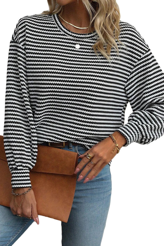 HIDDEN GEMS Everyday Stripe Long Sleeve Top