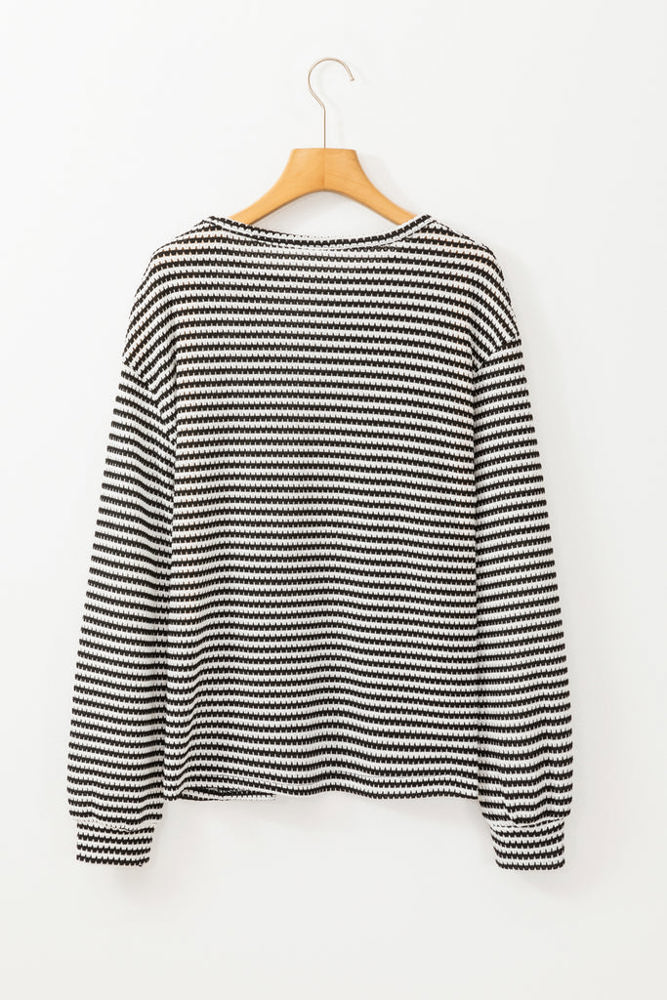 HIDDEN GEMS Everyday Stripe Long Sleeve Top